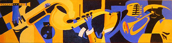 Jazz Uno de mis primeros cuadros de temática musical